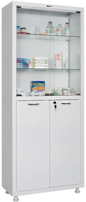 Шкаф медицинский металлический Hilfe МД 2 1670/SG